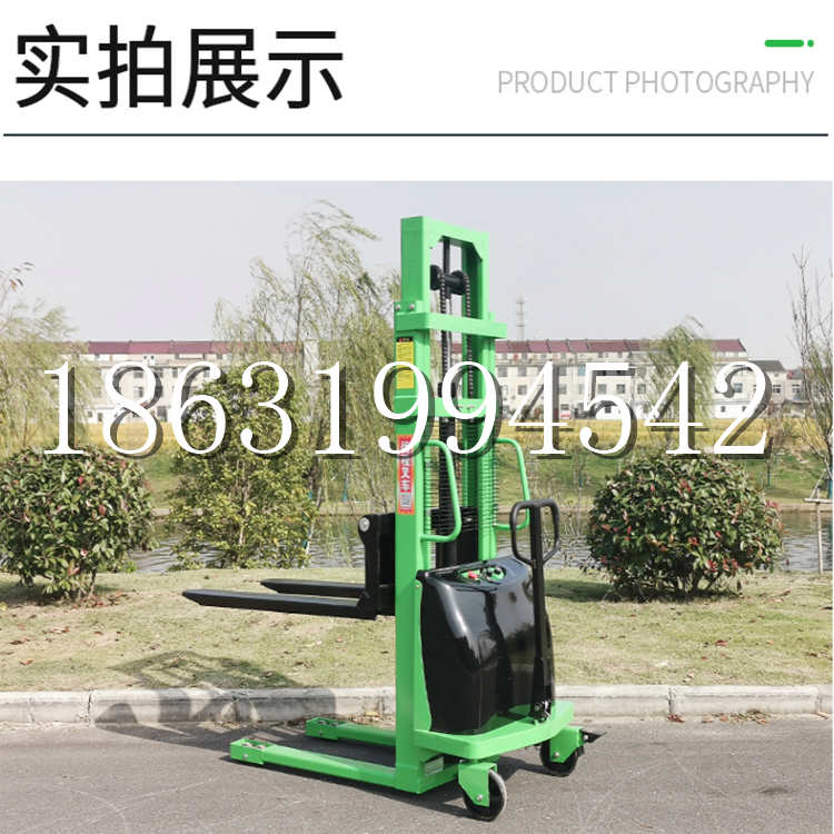 周口市电动叉车堆高车液压铲车电瓶1吨2吨站驾步行式小型全自动叉车